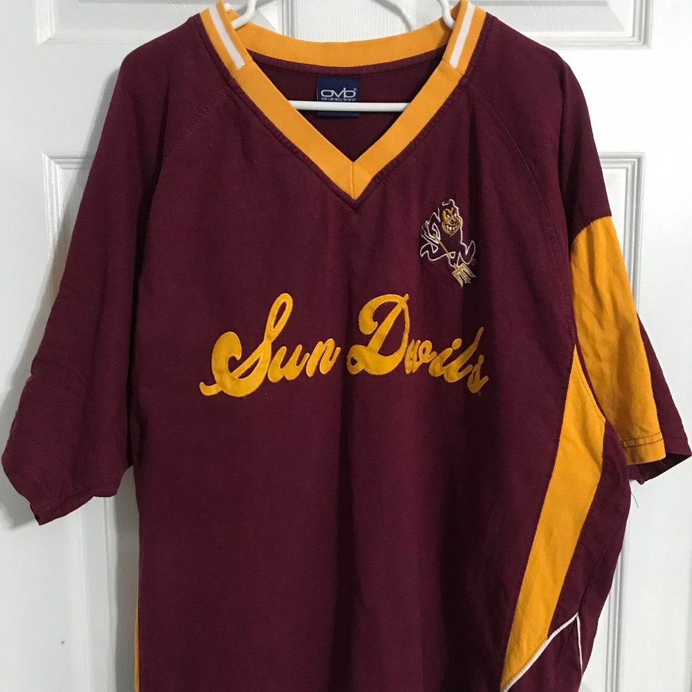 Arizona State University stitched shirt.